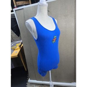 Vintage Florida Gators Blue Ribbed Romper Jumper Gator Logo Womens Sexy